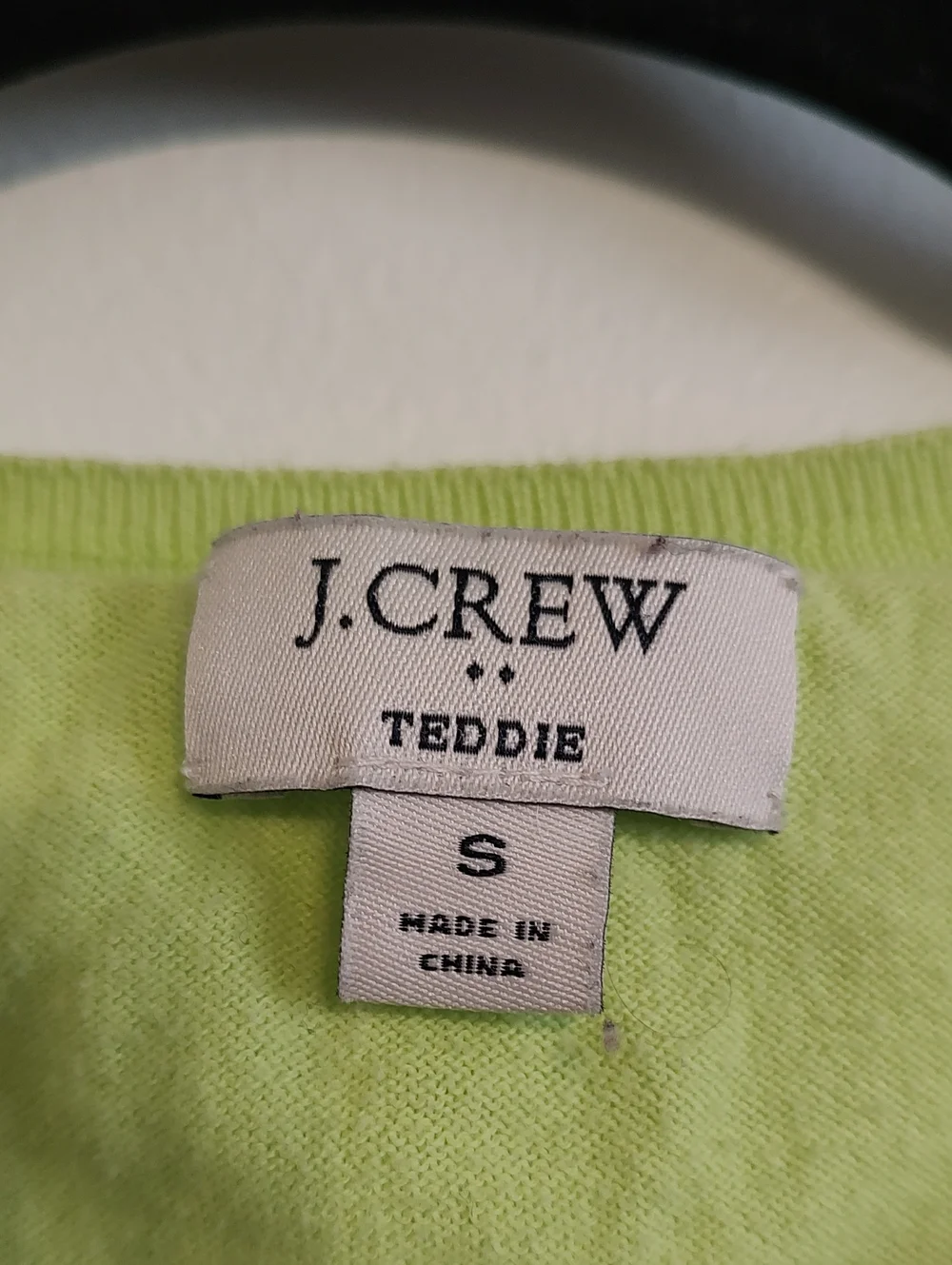 J.Crew Slim Crewneck Sweater in Lime Green Teddie - Picture 3 of 4